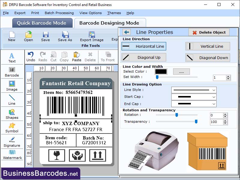 Screenshot of Label Printing Software for Mac