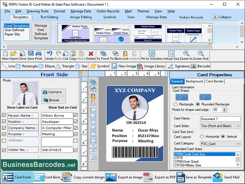 Screenshot of Secure Identity Card Maker 6.6.5.4