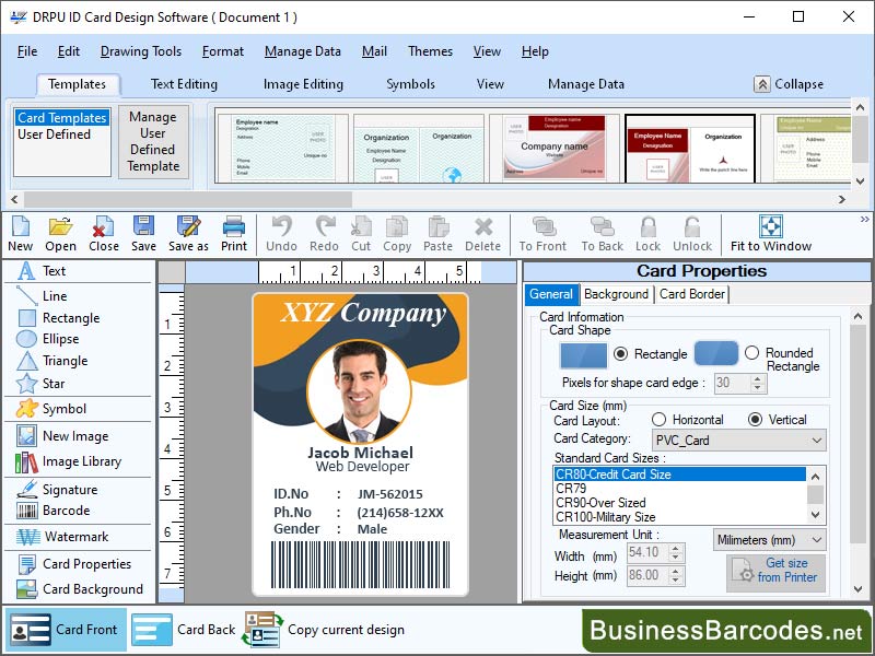 Screenshot of Purchase Id Card Maker Software