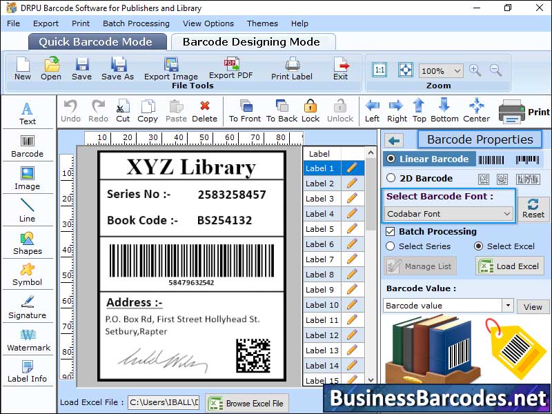 Screenshot of Publisher Tracking Information Barcode 9.8.8.0
