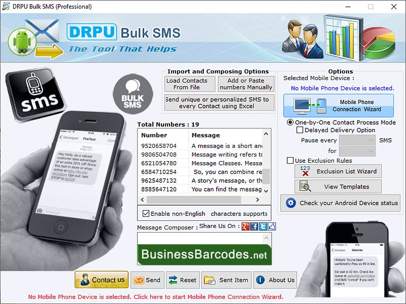 Screenshot of SMS Marketing Campaign App 8.3