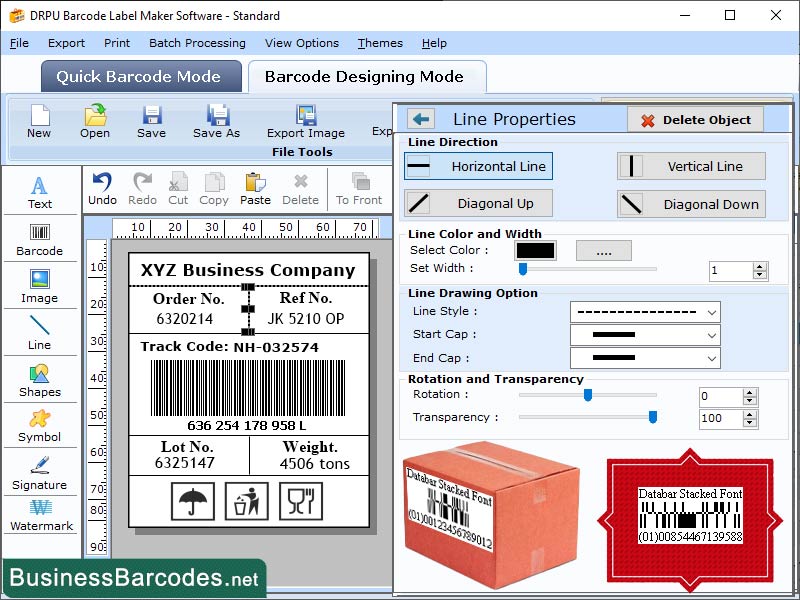 Screenshot of Stacked DataBar Encoder