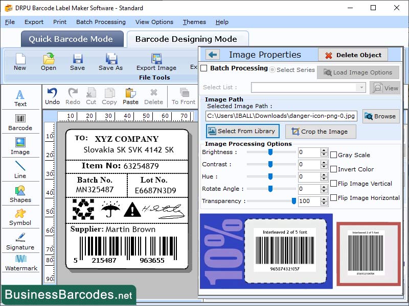 Windows 10 Create Interleaved 2 of 5 Barcode full