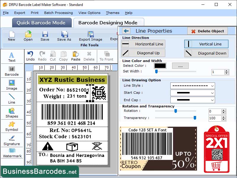 Generate Databar Code 128 Barcode Windows 11 download