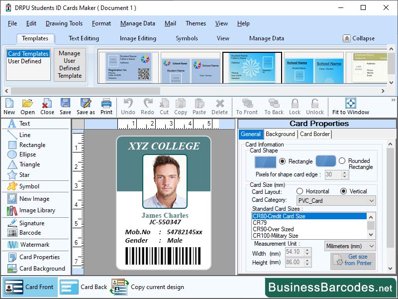 Screenshot of Student Id Badge Designing 6.4.5.8