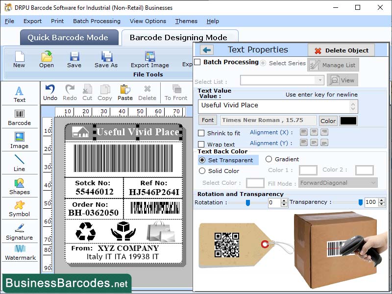 Industrial Barcodes Designing Software Windows 11 download