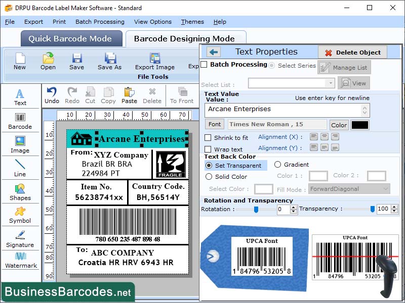Download Universal Product Code Barcode screenshot Download Universal Product Code Barcode screenshot