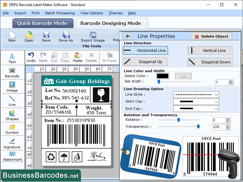 Windows 10 UPCE Barcode Label Software full