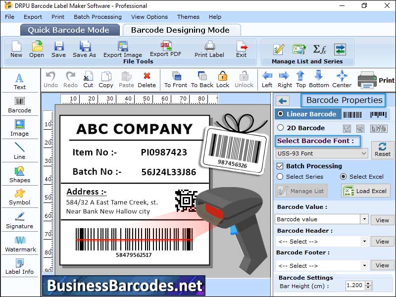 USS-93 Barcode Scanning Application Windows 11 download