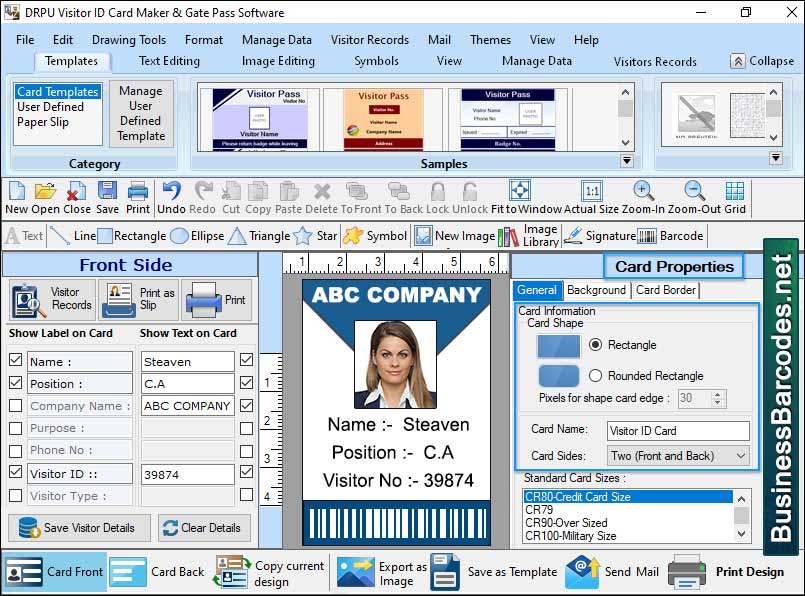 Screenshot of Visitor ID Card App for Business 7.6.5.4