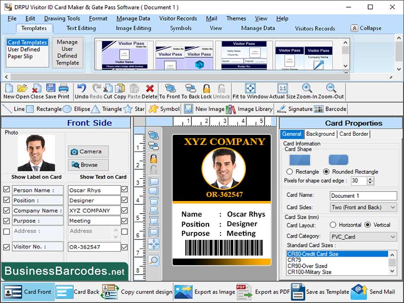 Screenshot of Free Visitors Management Software