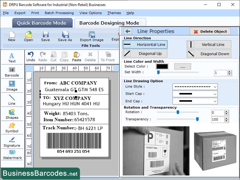 Screenshot of Barcode Industrial Implementation 5.8.0.1