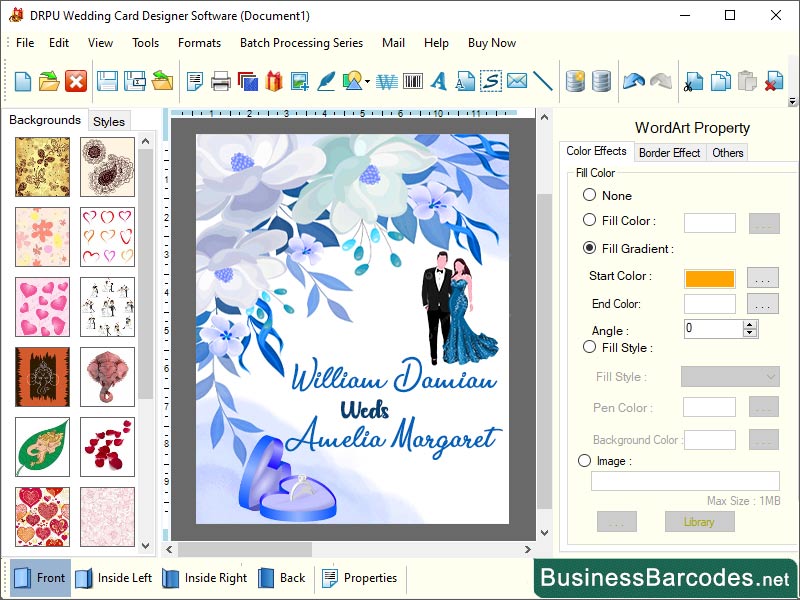 Screenshot of Marriage Invitation Card Maker Software