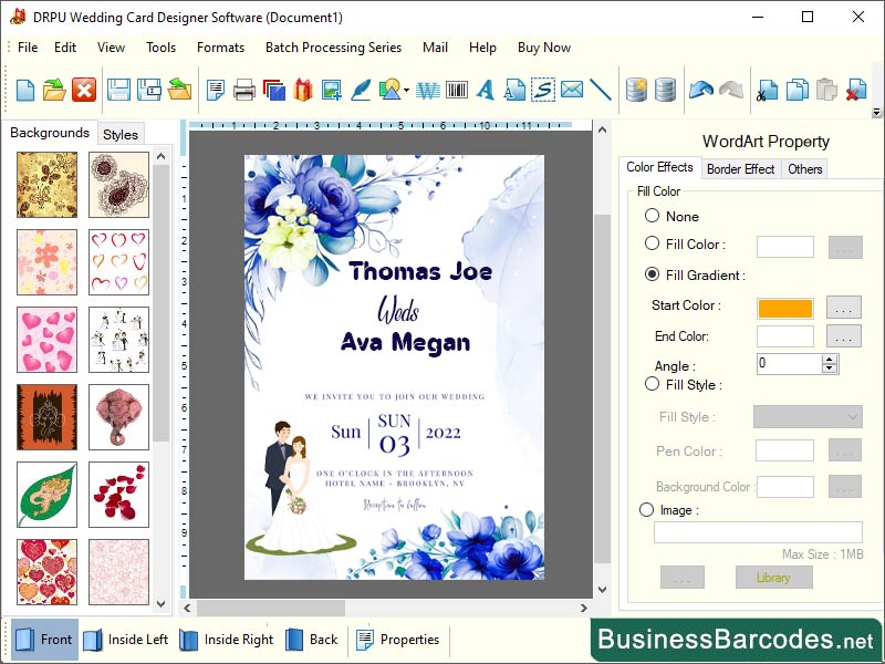 Screenshot of Card Design Templates Software