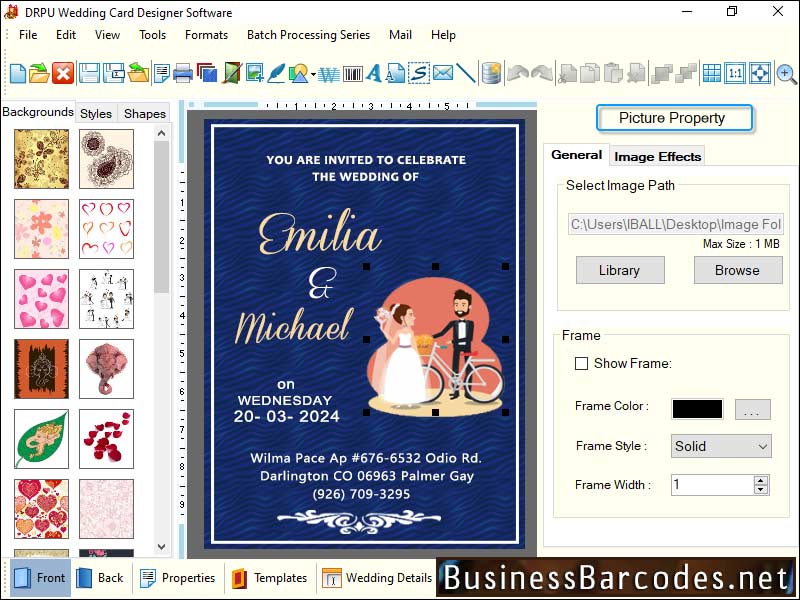 Screenshot of Optimization Weeding Card Software 9.0.8.9