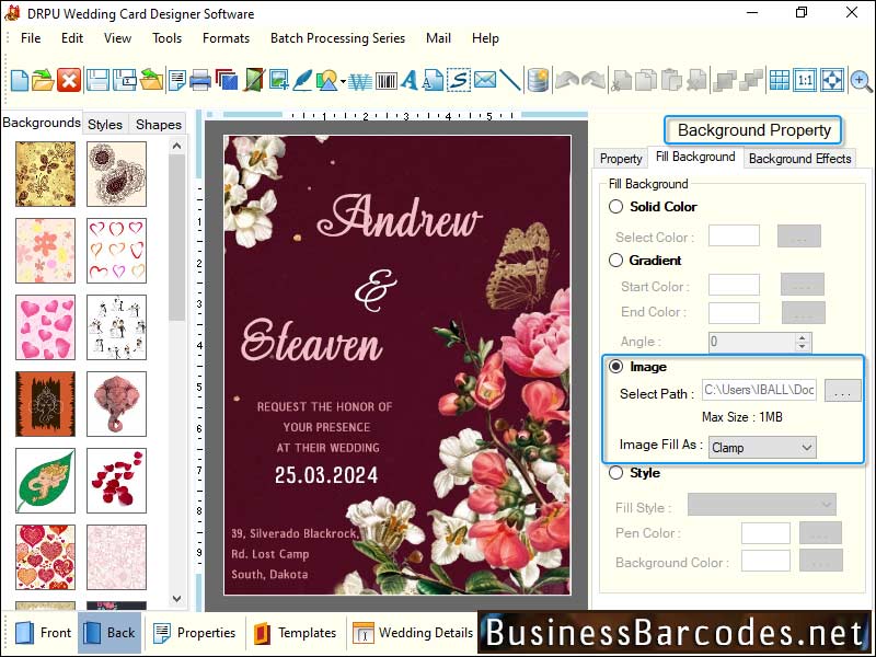 Screenshot of Wedding Card Designing Techniques 6.0.9.9