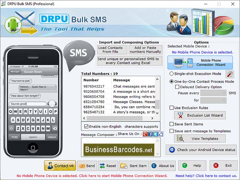 Screenshot of Bulk SMS Mobile Marketing 9.2.2.5
