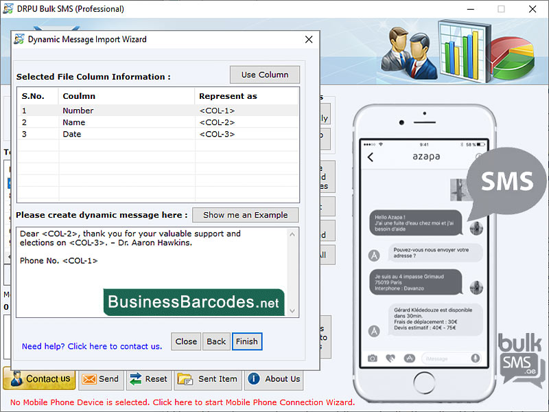 Screenshot of Bulk SMS Service Software