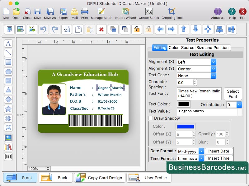 Design Students ID Cards Maker for Mac software