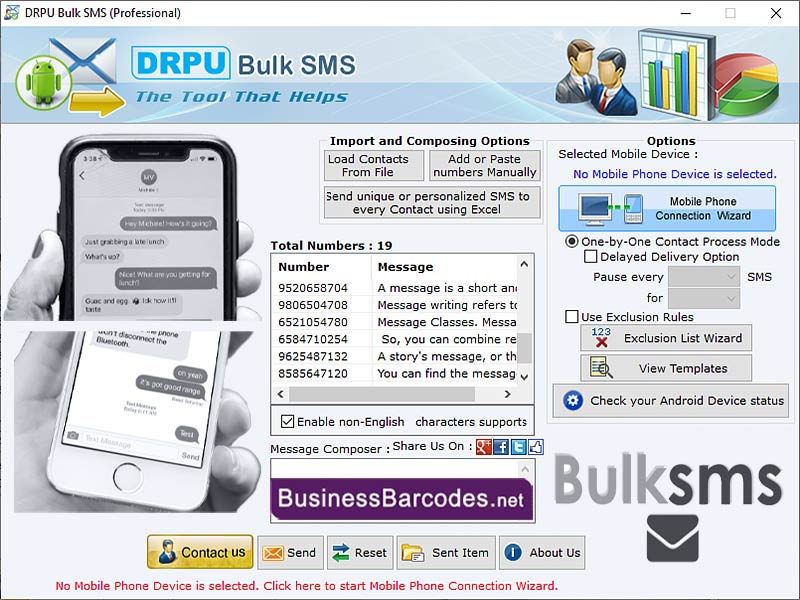 Screenshot of SMS Marketing Personalization Software