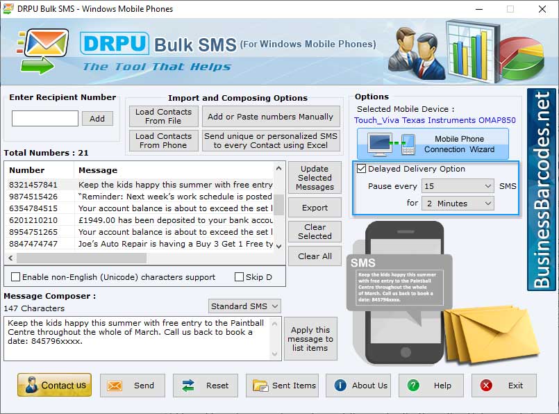 Software Program for Bulk Messaging 5.0.1.4 full