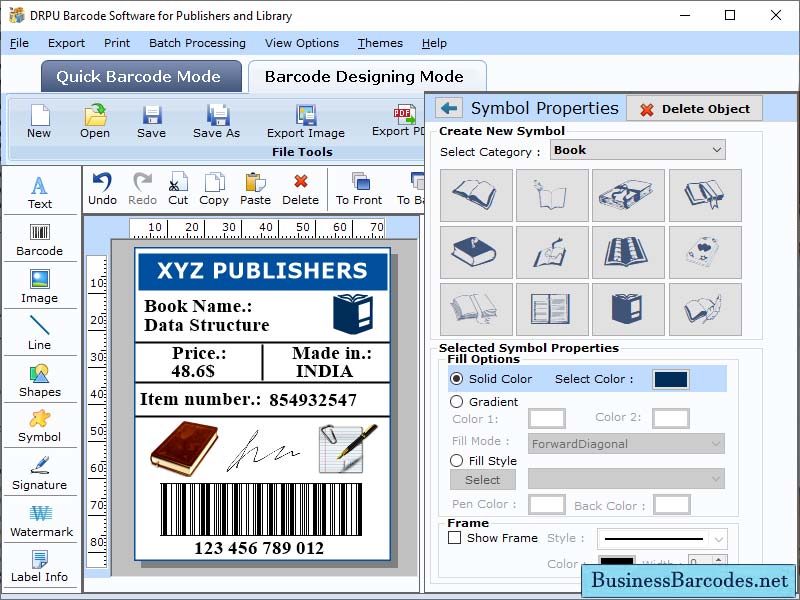 Screenshot of Barcode Label Maker for Publishers 4.1