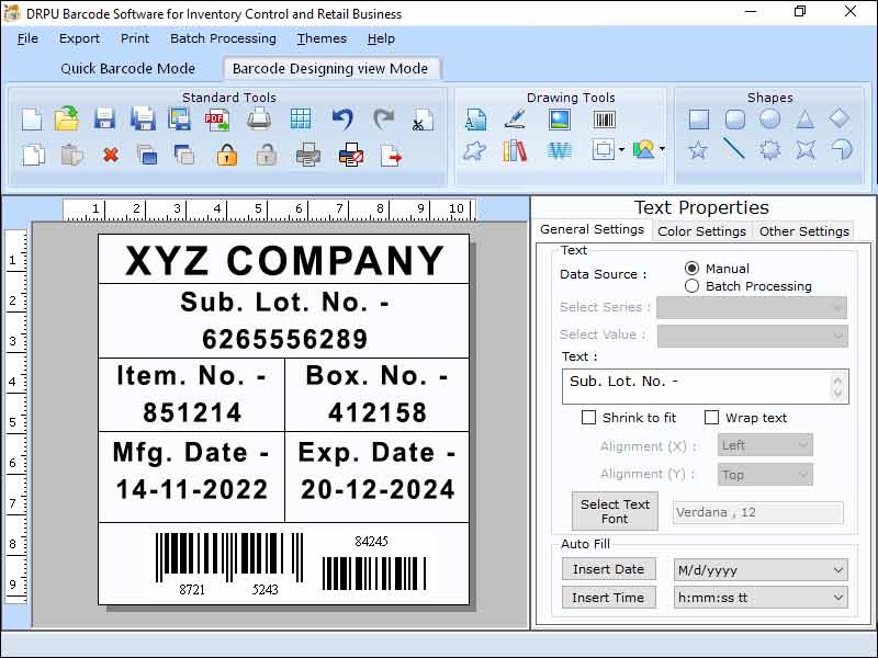 Logistic Barcode Designing Software