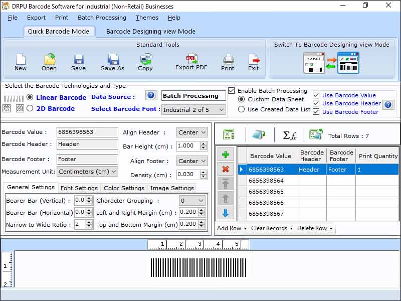 Inventory Barcode Creating Program