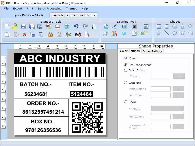 Warehouse Barcode Label Printing Tool