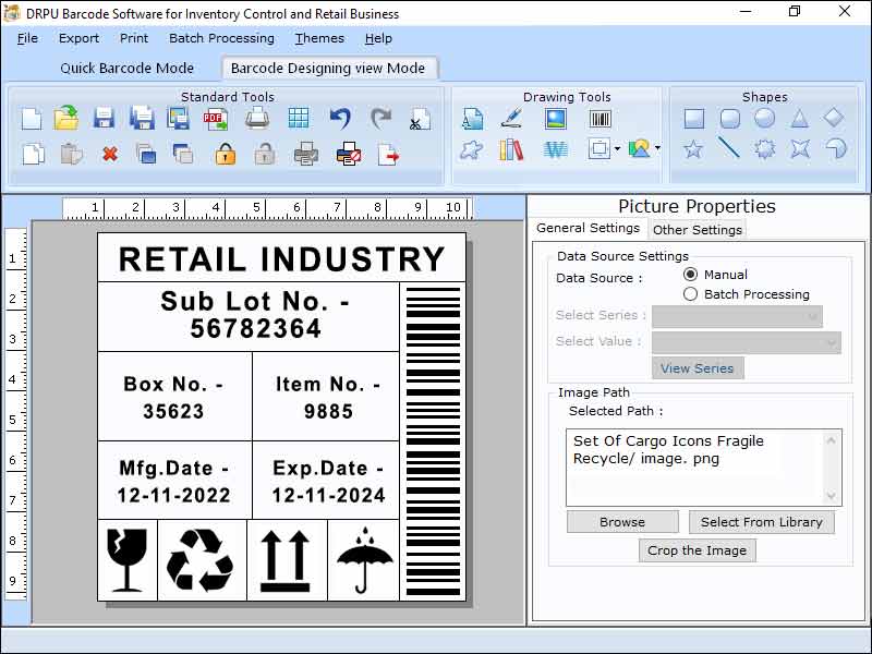 Retail Industry Barcode Labeling Tool