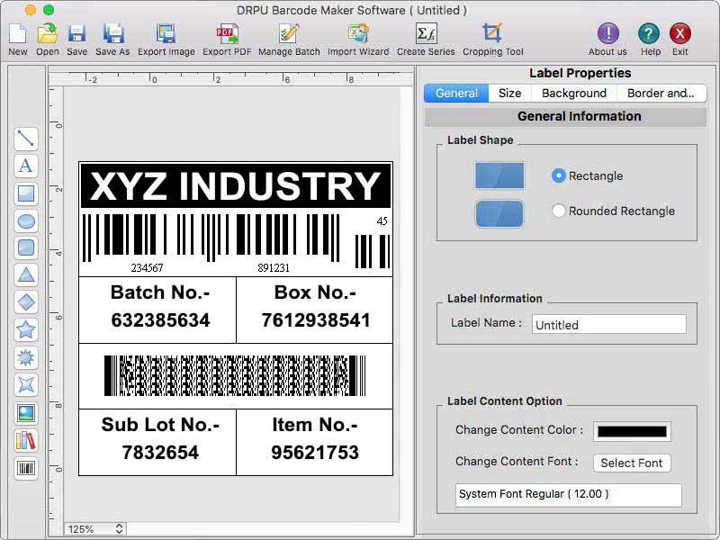 Apple System Barcode Design Application