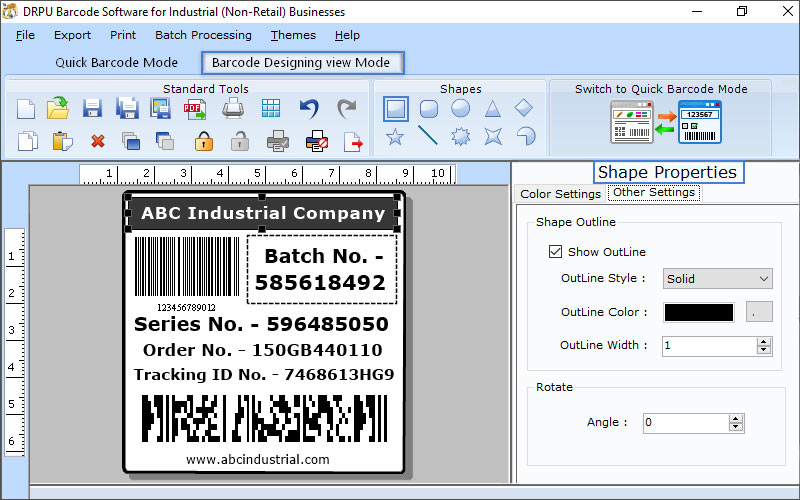 Industrial Logistics Labeling Software Screenshot