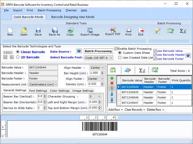 Retail Industry Barcode Label Maker Tool