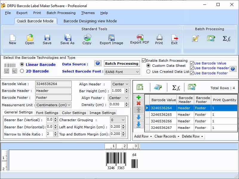 Barcode Sticker Designing Generator Tool