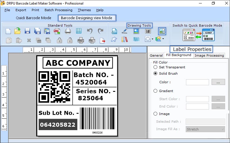 Excel Bulk Barcode Label Maker Software screenshot