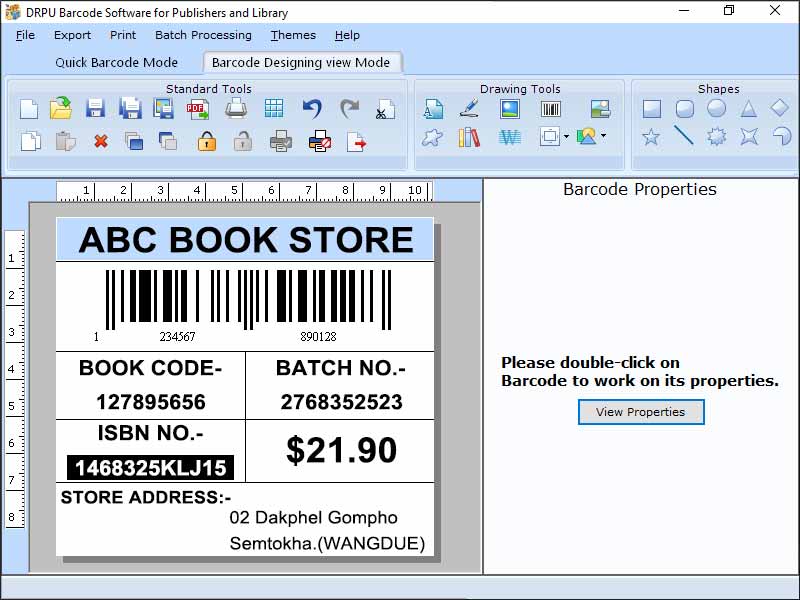 Screenshot of Books Publishing Barcode Maker Software 9.2.3.2