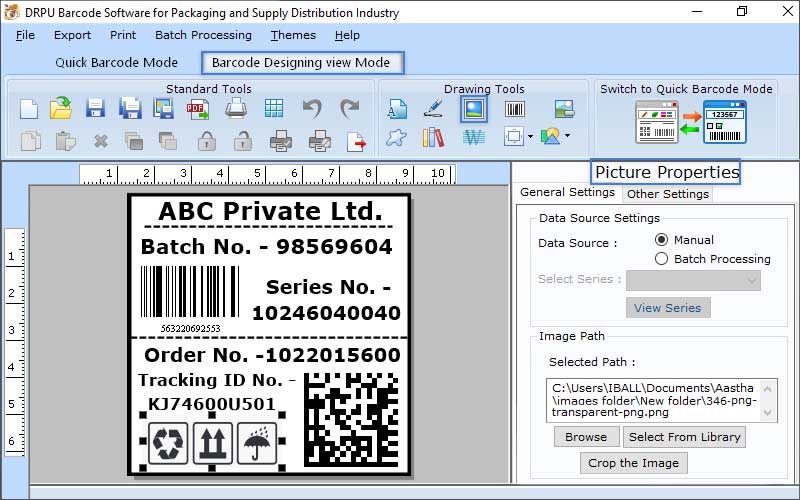 Shipping Logistics Barcode Label Maker Screenshot